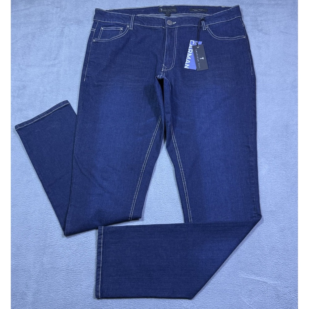 American Tall Jeans Mens 40x36 Carman Tapered Fit Straight Slim Normcore USA NEW